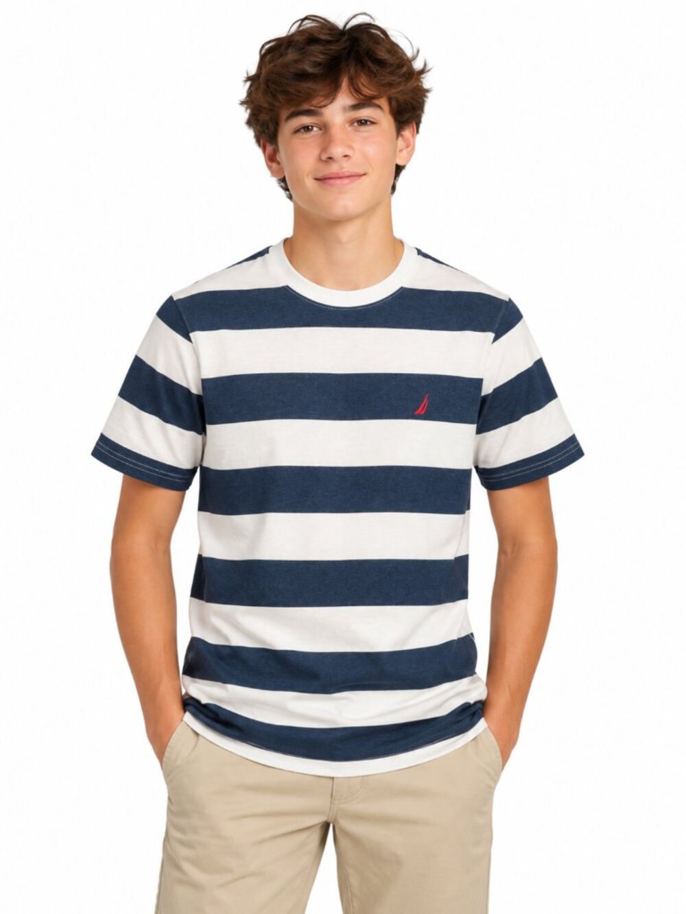 NWT Nautica Stripped short-sleeve t-shirt Size L(14-16)